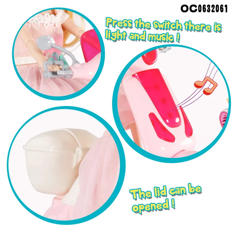 MUÑECA CON MOTO + ACCESORIOS 6801-9 MUNBE