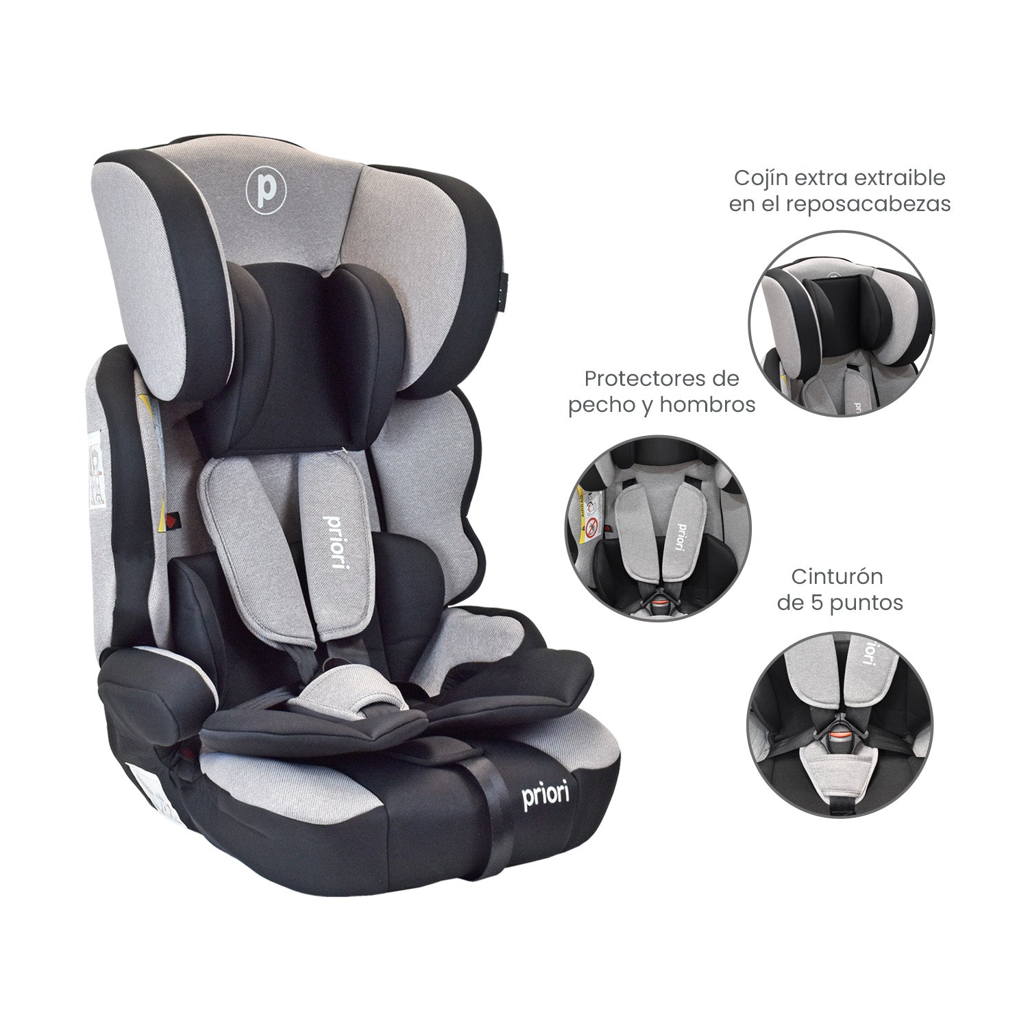 SILLA CARRO BEBÉ THUNDER GRIS PRIORI-