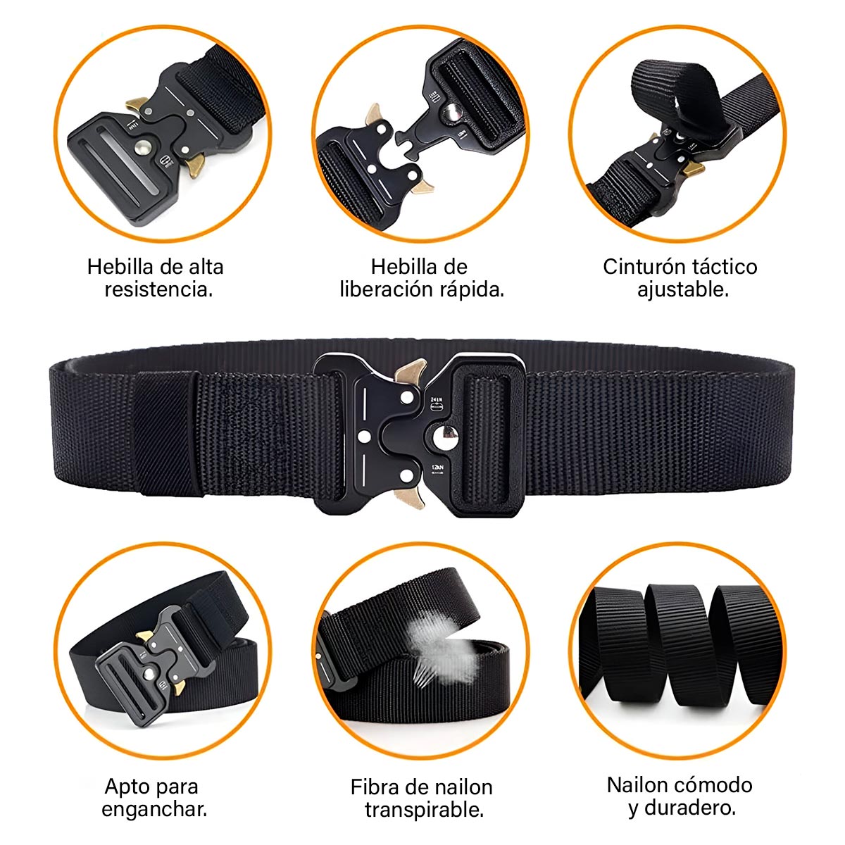 Correa Táctica Cinturón Militar Ajustable Correa Reata LSD-02