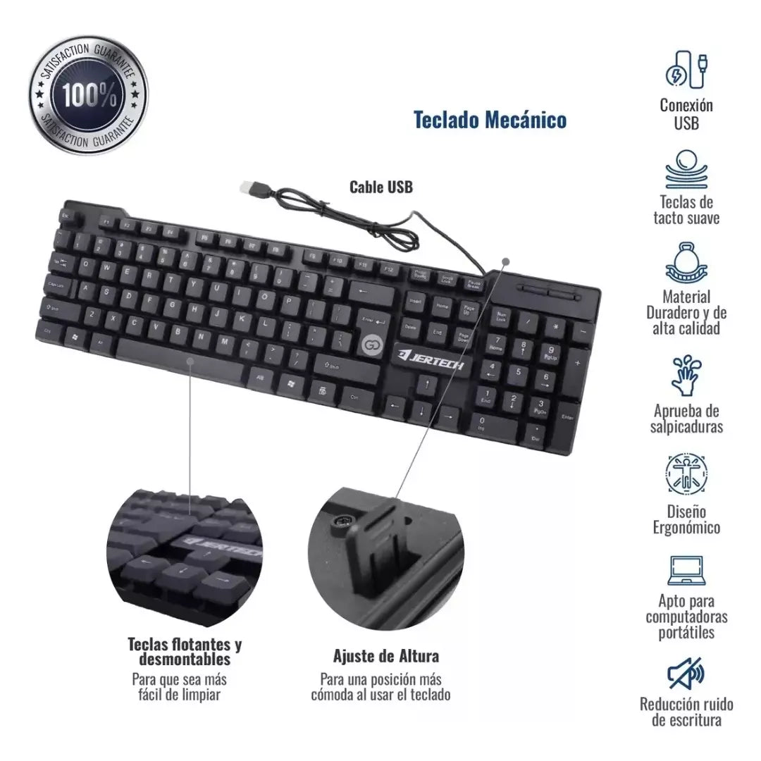 Teclado Jertech Alámbrico K329-R