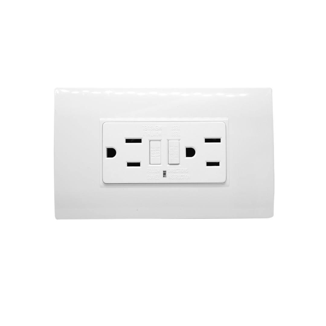LINEA BK PLUS BLANCA INCRUSTAR TOMA DOBLE GFCI HT20795
