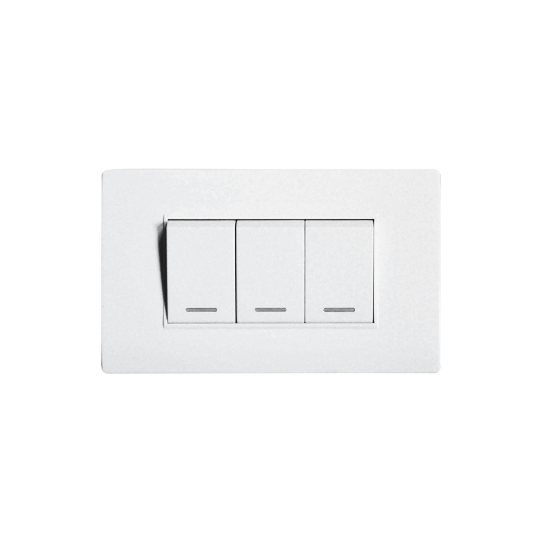 LINEA BK PLUS BLANCA SWICHE TRIPLE CONMUTABLE 110-220