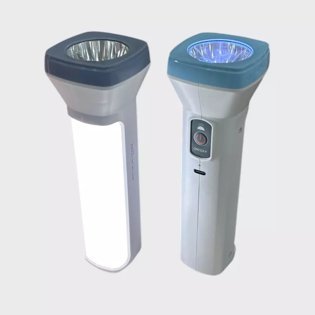 Linterna Portatil + Lampara Recargable Con 2 Modos De Luz NT-L3169