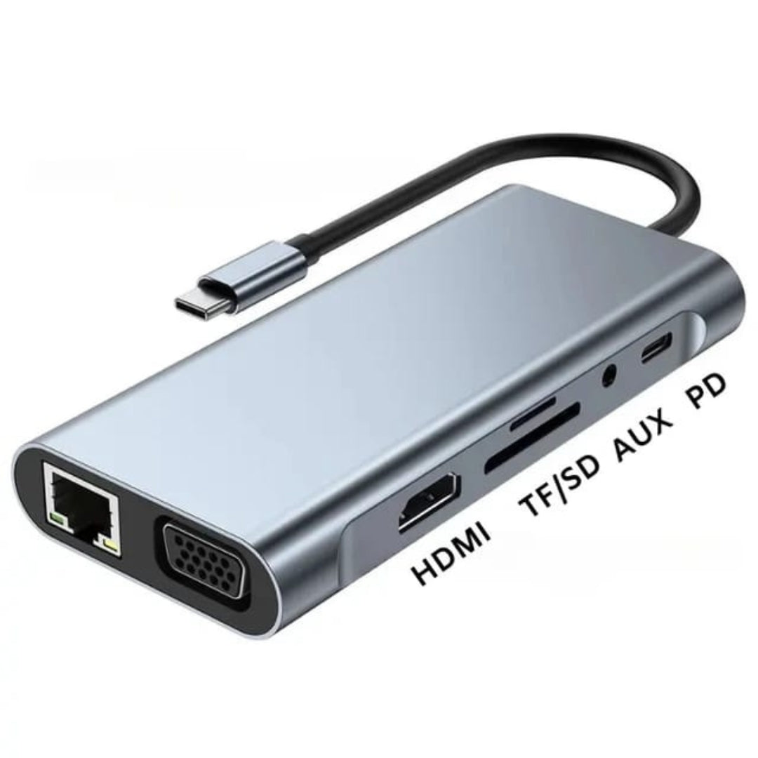 Convertidor OTG, USB HD Con 4 Puertos USB-A LJ-49TP/HDTV11I