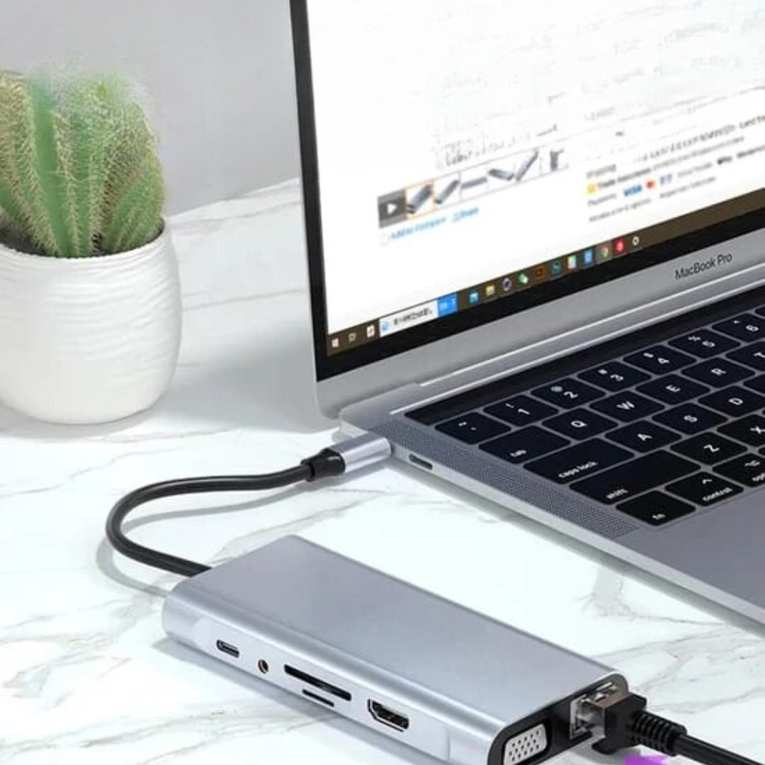 Convertidor OTG, USB HD Con 4 Puertos USB-A LJ-49TP/HDTV11I