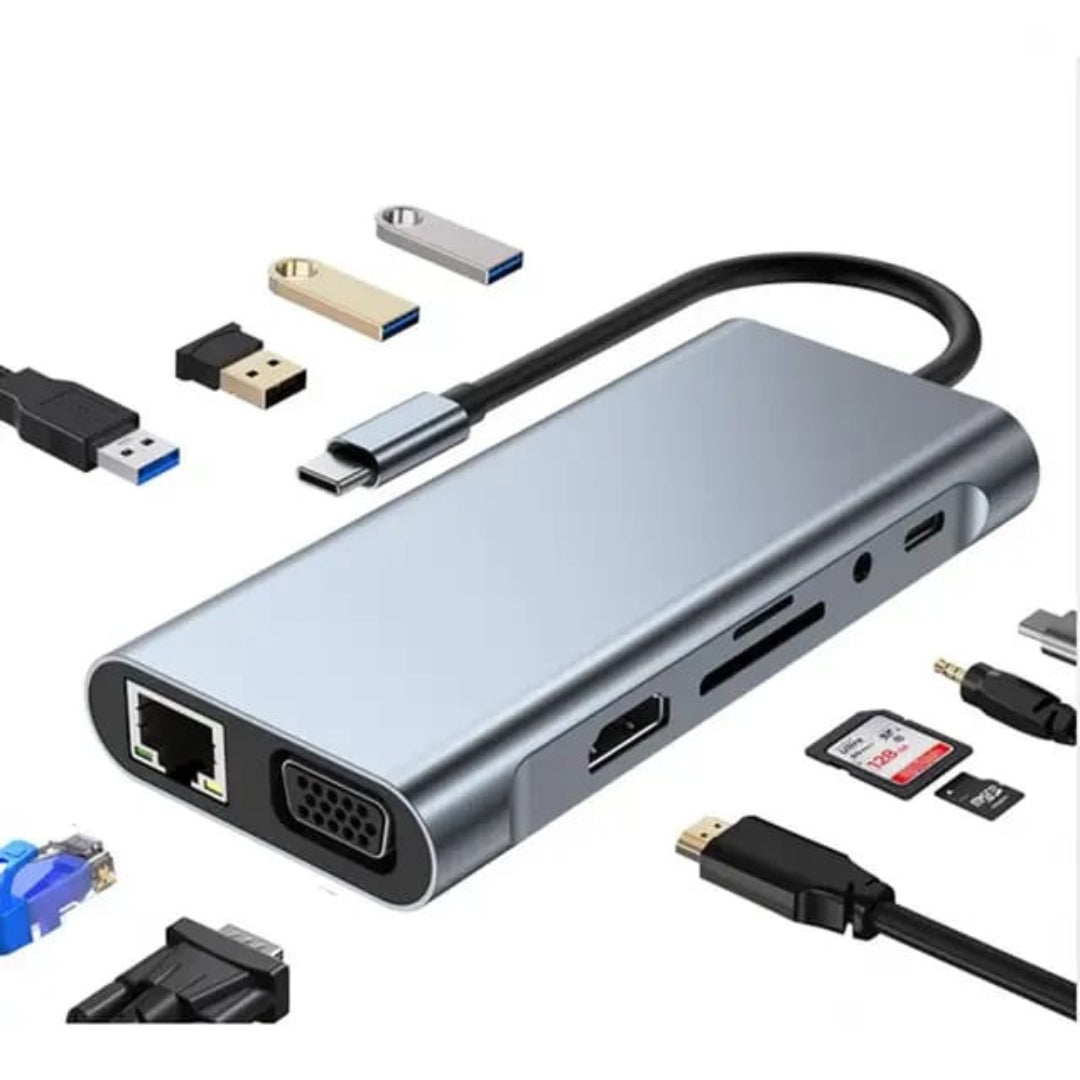 Convertidor OTG, USB HD Con 4 Puertos USB-A LJ-49TP/HDTV11I