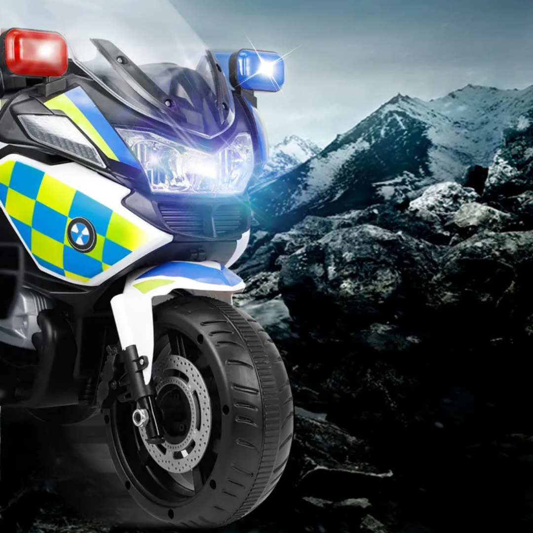 MOTO ELECTRICA INFANTIL ESTILO POLICIA - ¡SEGURIDAD Y DIVERSIÓN EN CADA PASEO Y-MB7100 MUNBE AZUL