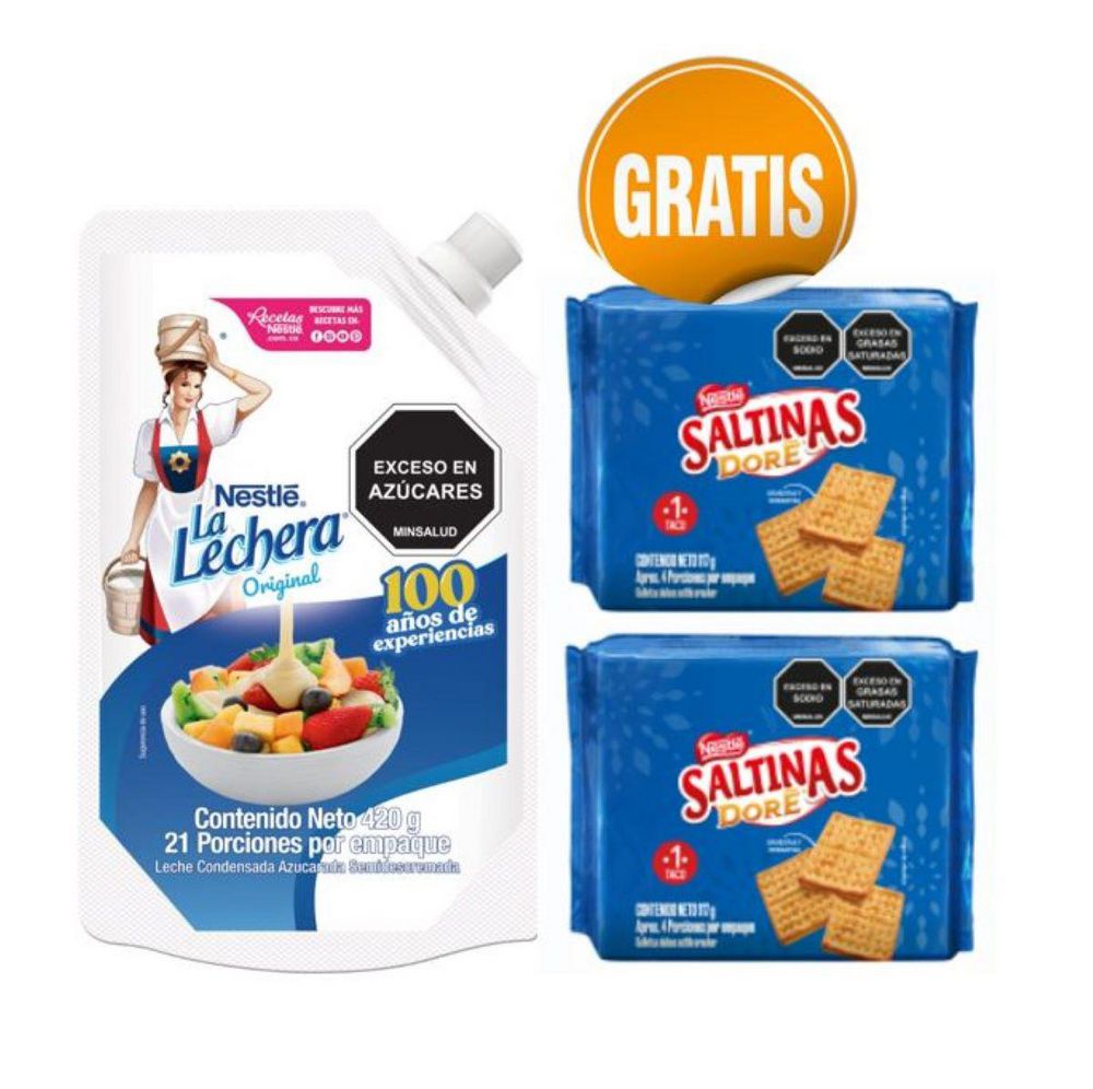 LECHERA 420G + SALTINAS DORE