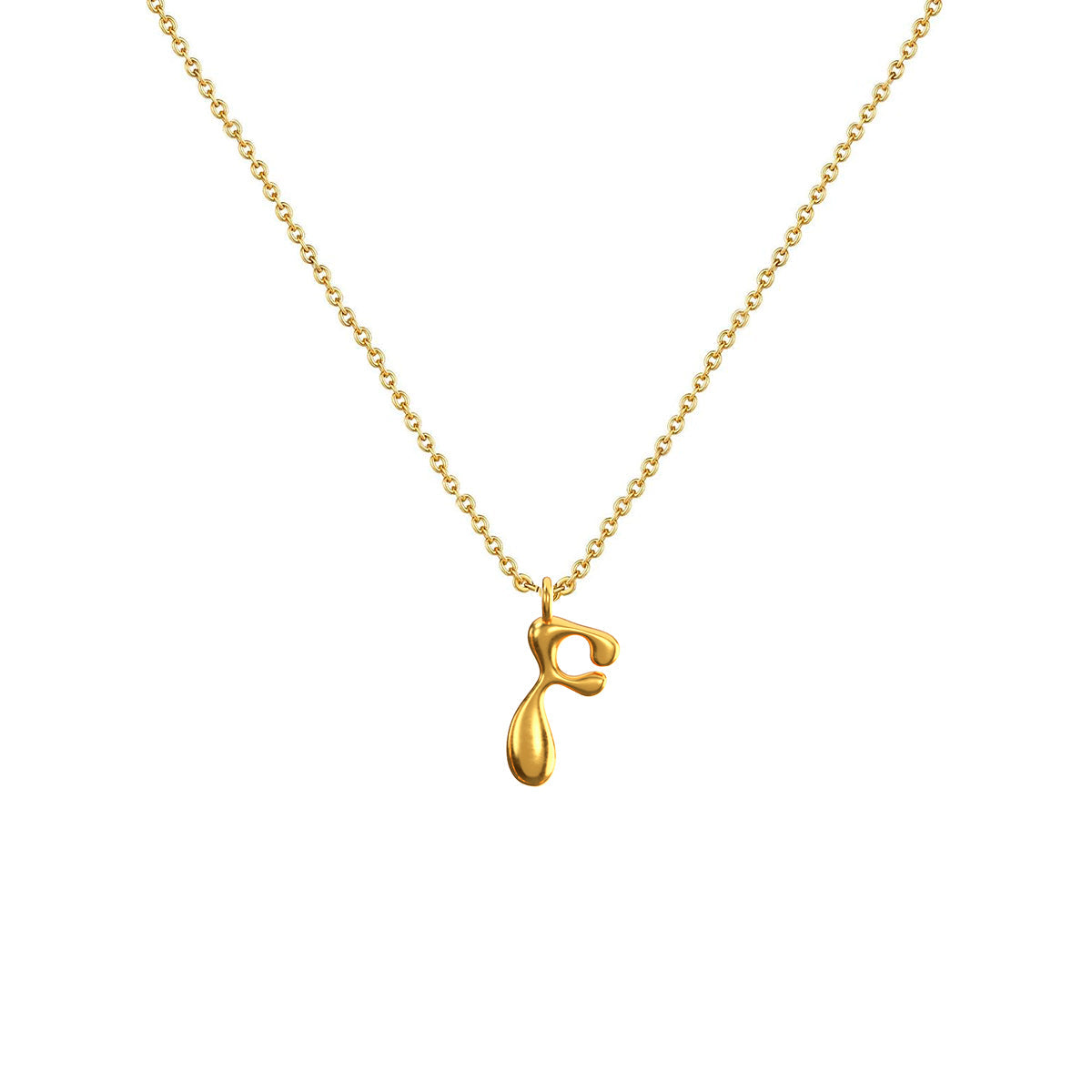 Cadena Con Dije Baño De Oro Collar Inicial Letra Colgante CBF01