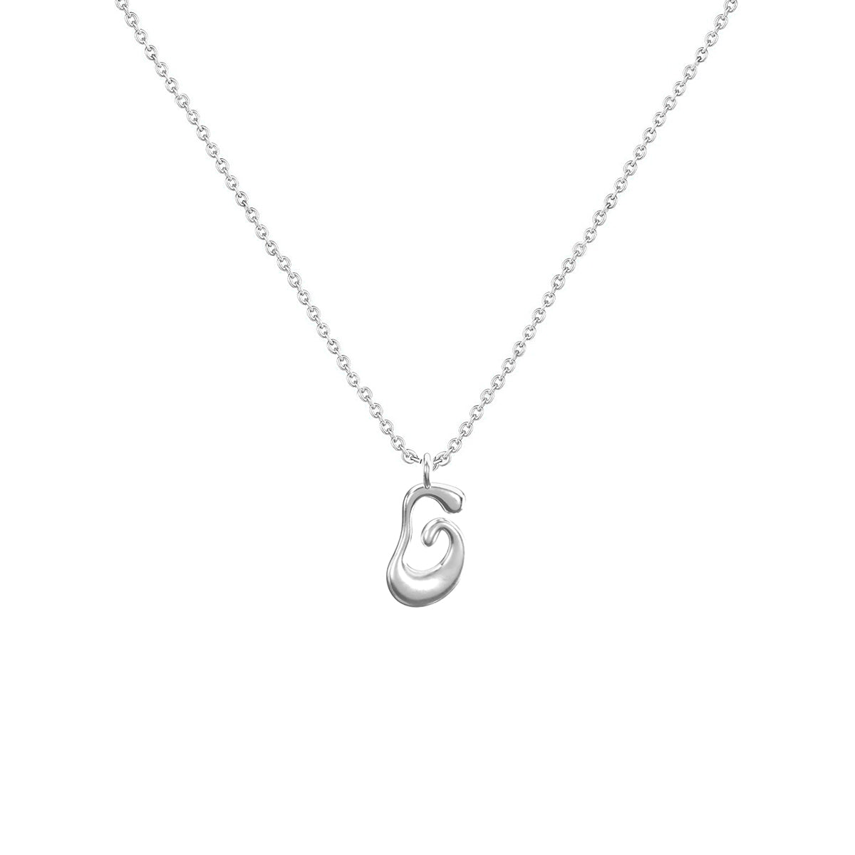 Cadena Con Dije Baño De Oro Collar Inicial Letra Colgante CBF01