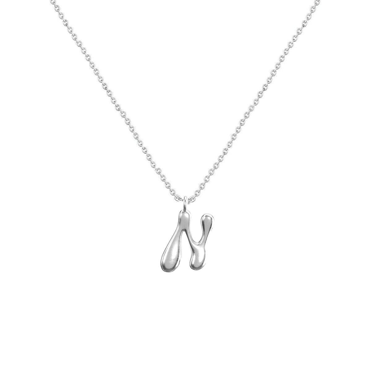 Cadena Con Dije Baño De Oro Collar Inicial Letra Colgante CBF01