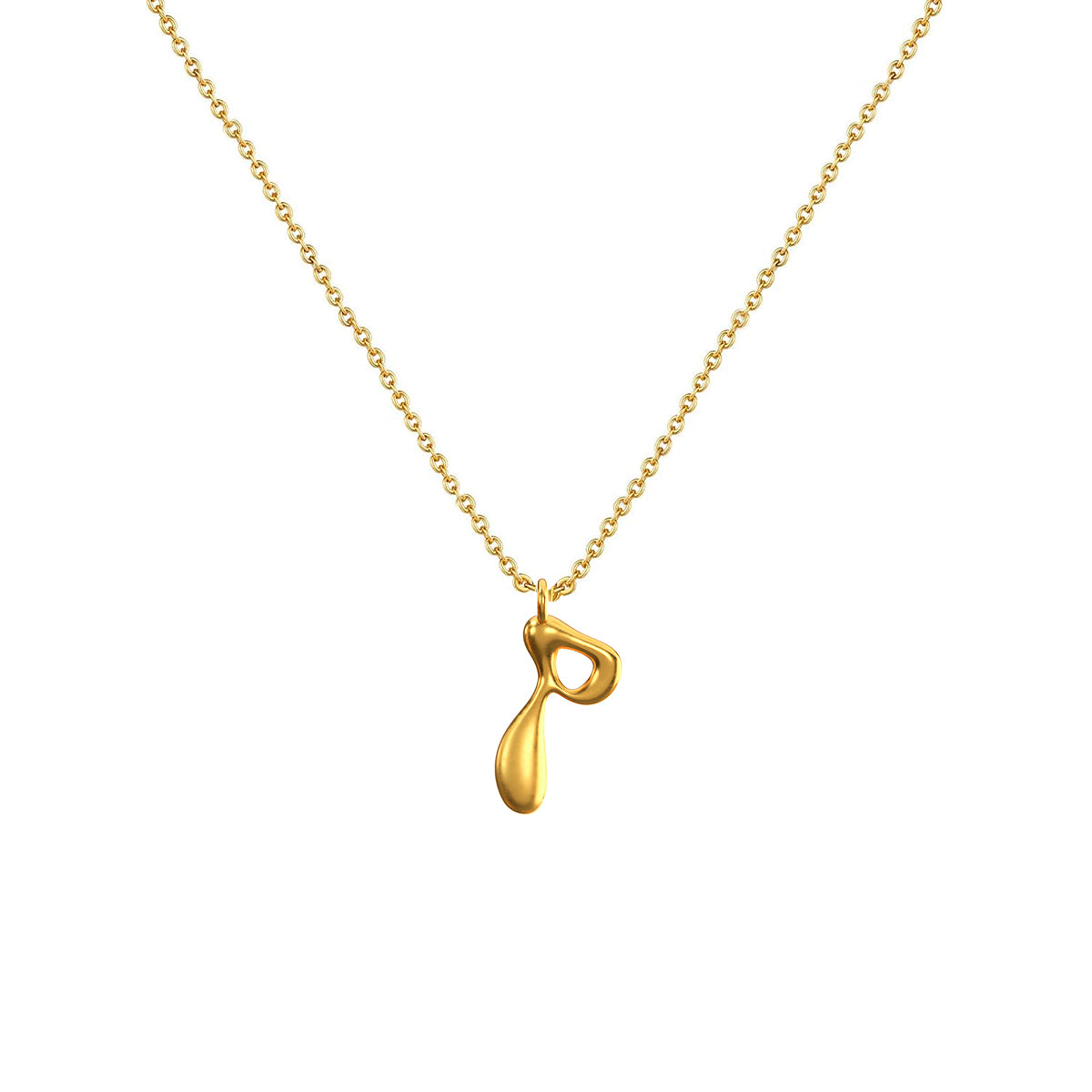 Cadena Con Dije Baño De Oro Collar Inicial Letra Colgante CBF01