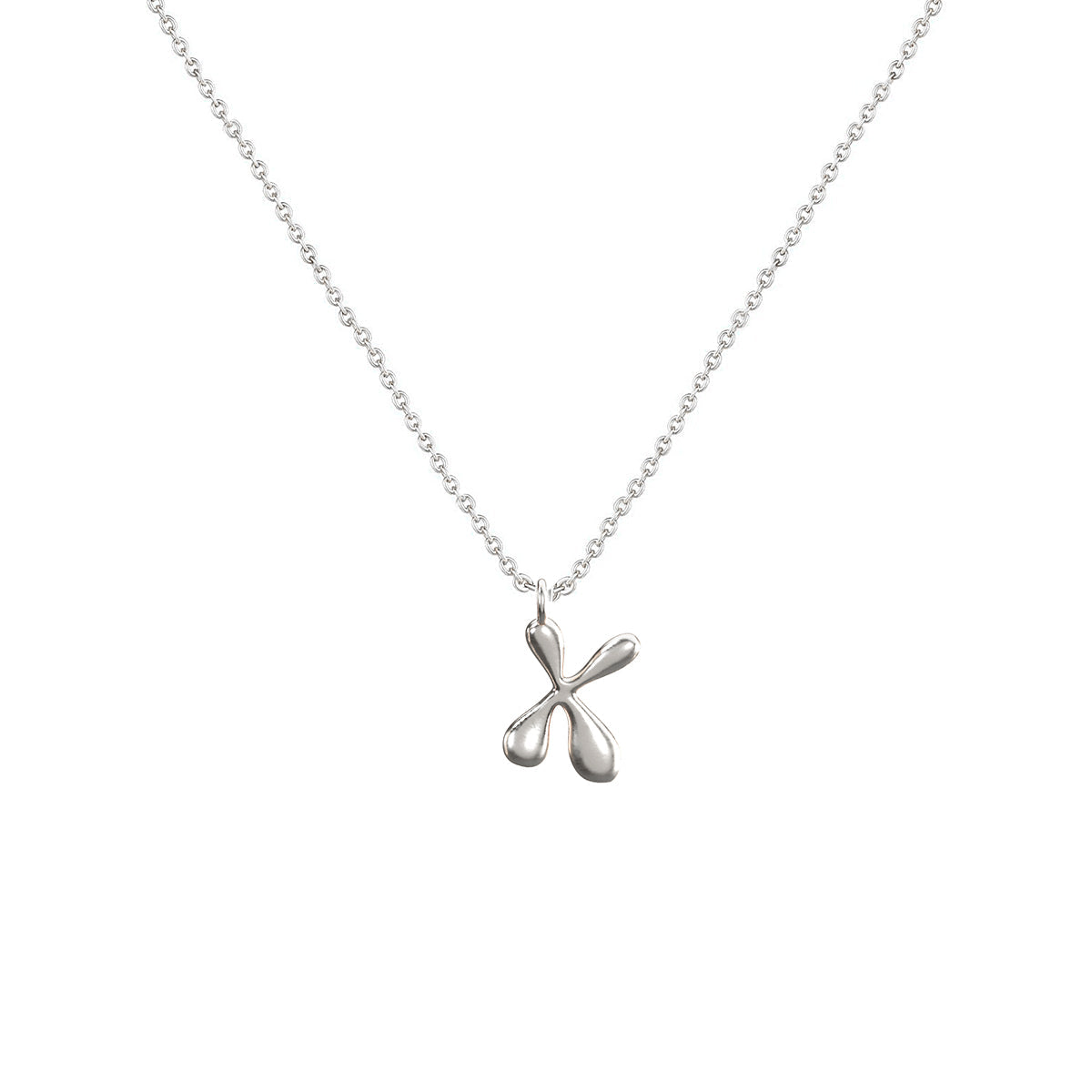 Cadena Con Dije Baño De Oro Collar Inicial Letra Colgante CBF01