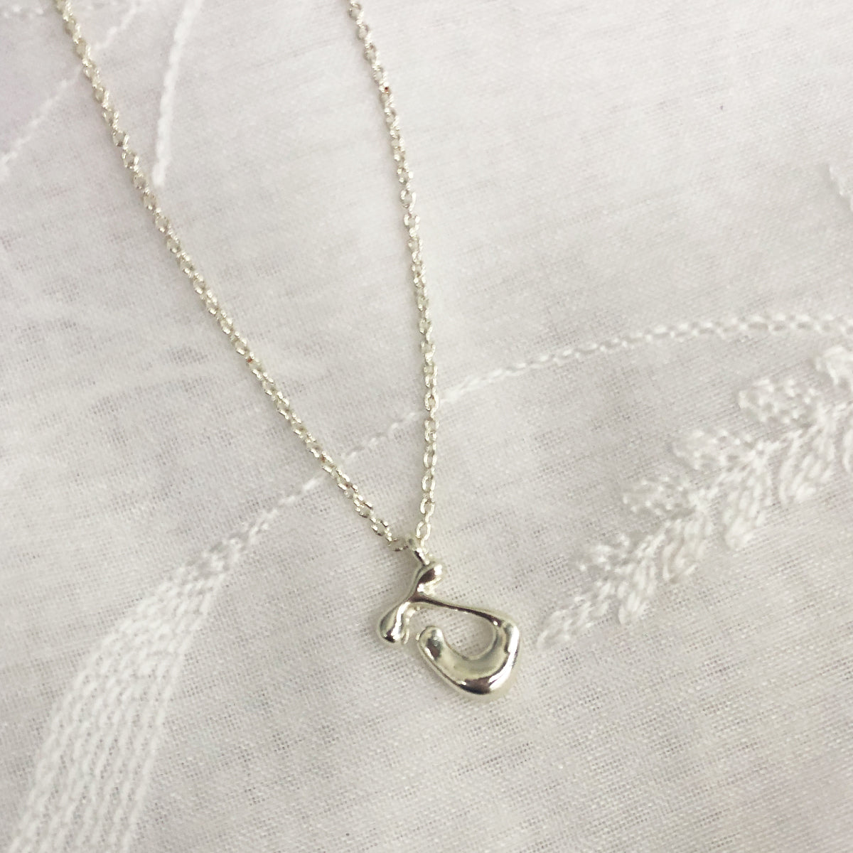 Cadena Con Dije Baño De Oro Collar Inicial Letra Colgante CBF01