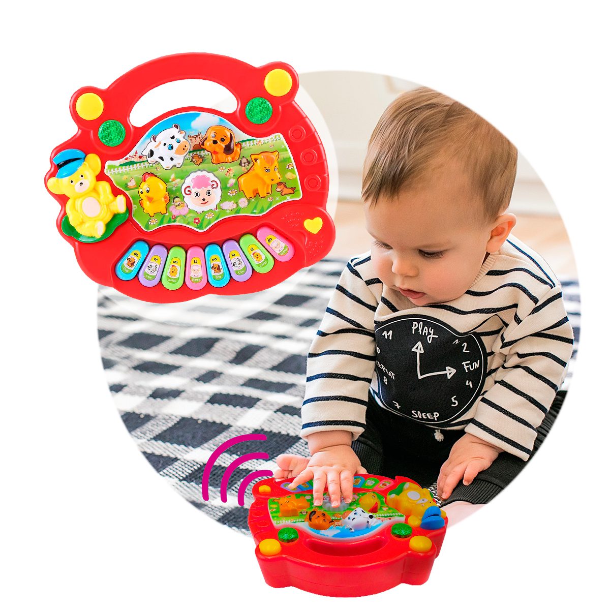 Mini Piano Didáctico Animales Granja Musicales Juguete Infantil MG16464