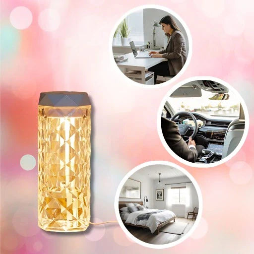 Humidificador de lámpara de cristal con luz nocturna Humidificador de niebla fría para el dormitorio del hogar