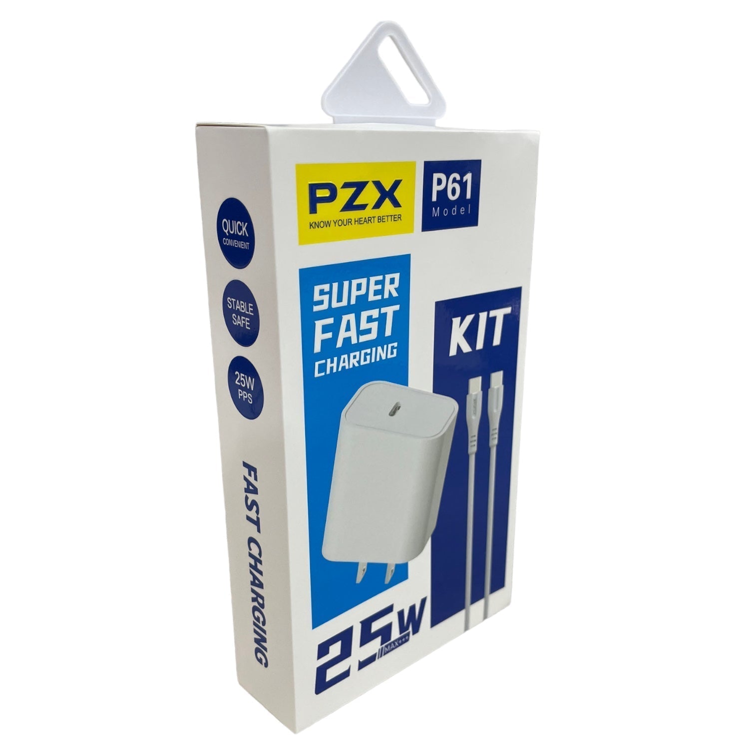 Cargador Para Celular Cable Type C / Type C Con Cabezal + Cable PZX P61