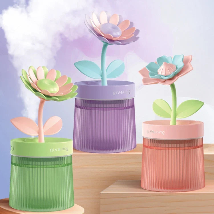 Humidificador USB con forma de flor para el hogar, la oficina y la residencia estudiantil