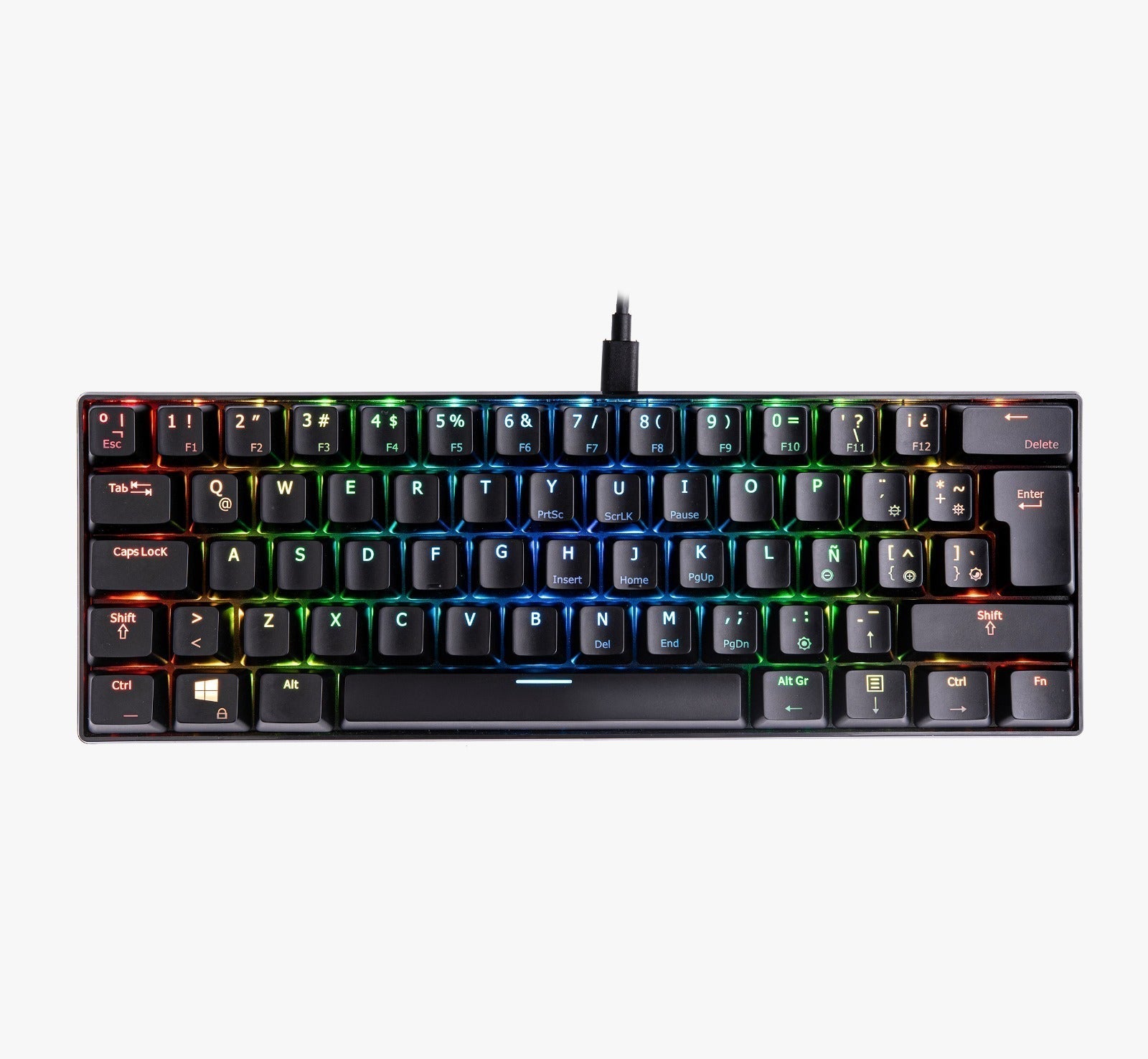 Teclado Gamer VSG MINTAKA 60% Mecanico, RGB, Negro Switche KAILH RED