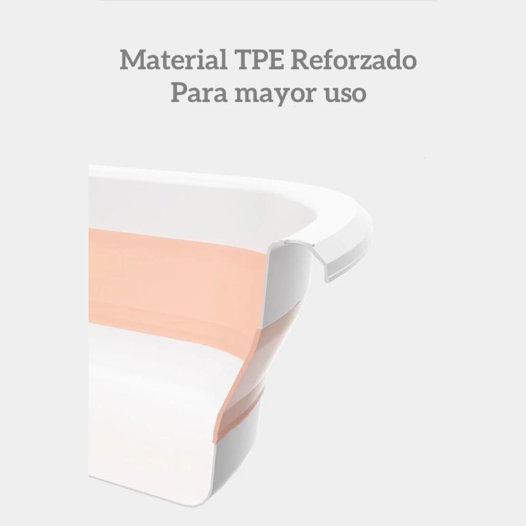 BAÑERA PLEGABLE ESTAMPADA, GOMA DE ALTA RESISTENCIA 8005A MUNBE