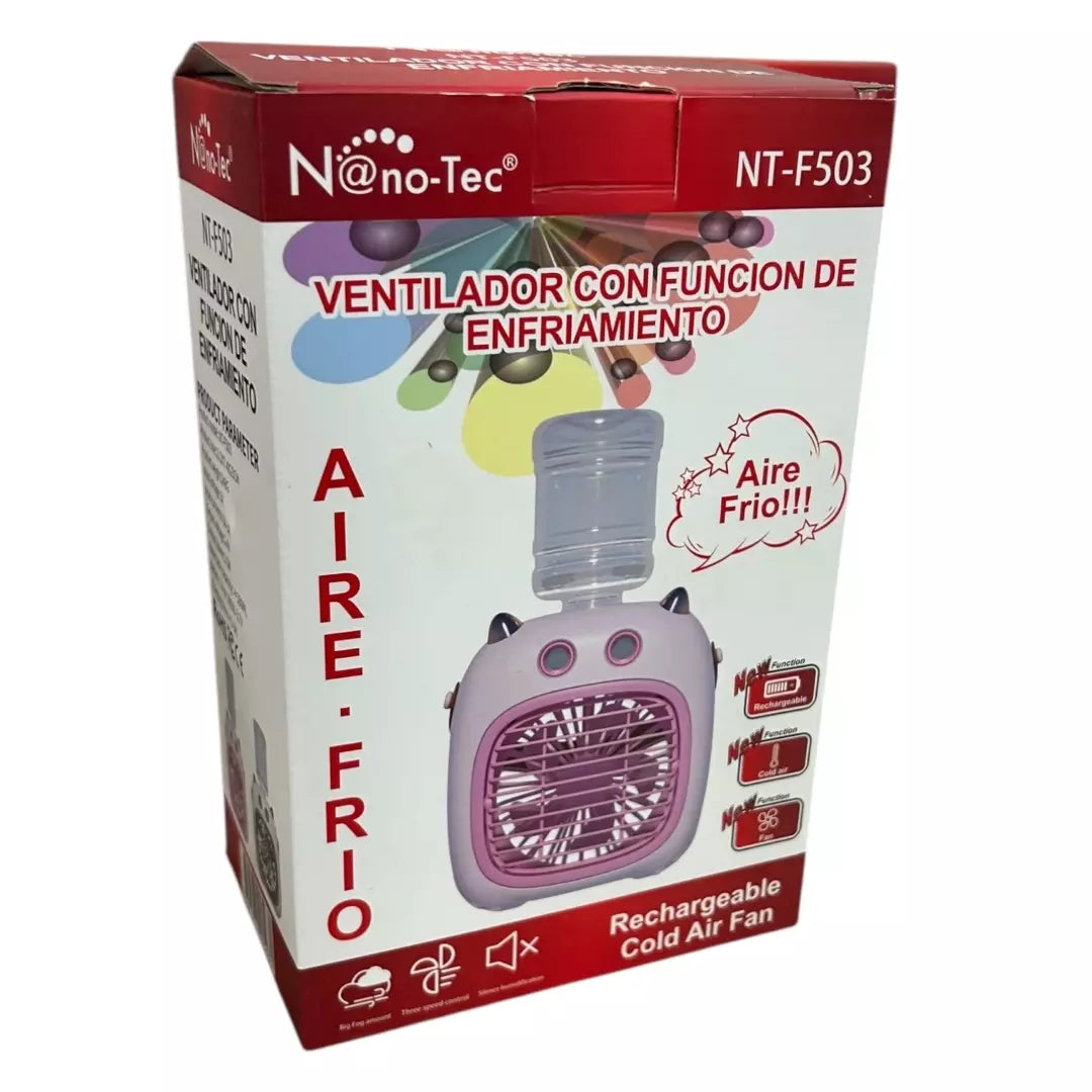 Ventilador Con Función De Enfriamiento Recargable NT-F503