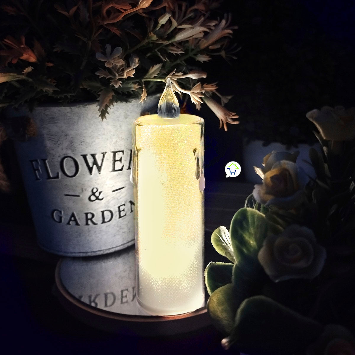 Vela Led Efecto Cristal Decoración Hogar EFC1