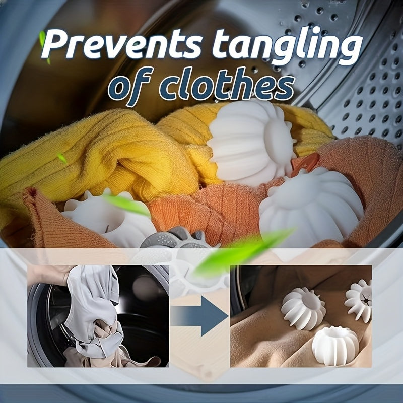 4 piezas de bolas de lavandería para eliminar pelo de mascotas - Reutilizables, no necesitan batería para lavadoras y secadoras - Ideales para ropa y ropa de cama, ayuda para lavar ropa|Diseño ventilado|Ayuda de lavandería reutilizable