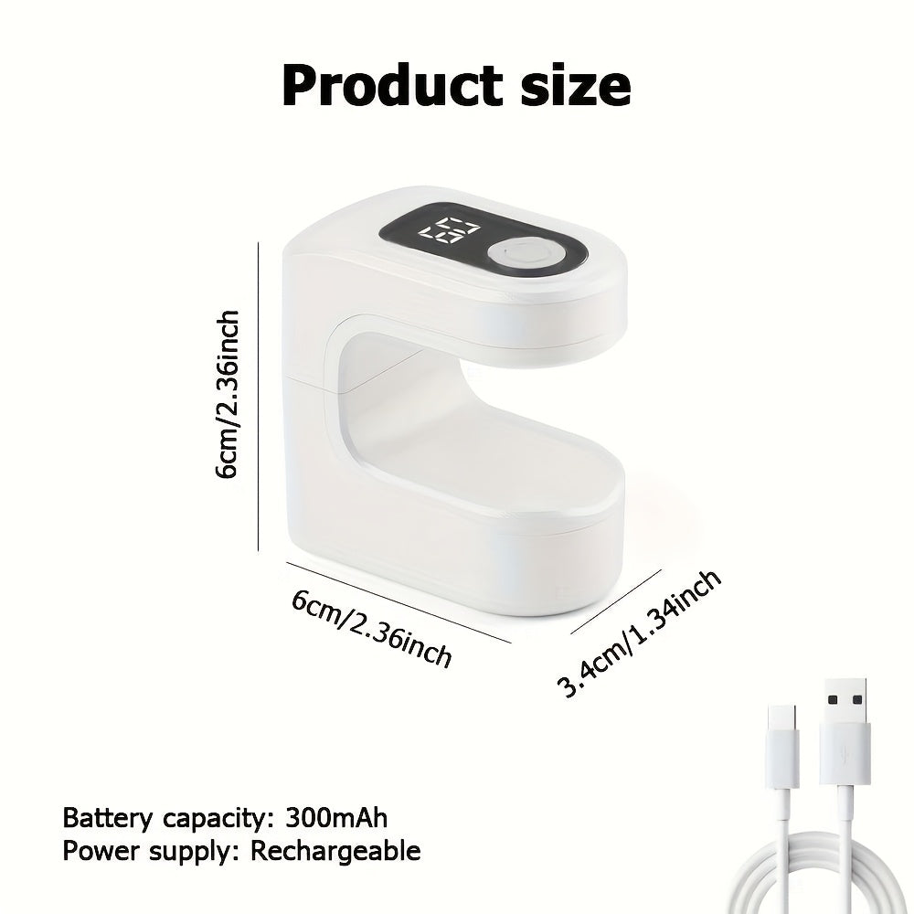 Linterna Portátil Mini para Uñas con Pantalla Digital, Secador de Gel Plástico Recargable USB, Ideal para Endurecer Uñas en Casa y Salón