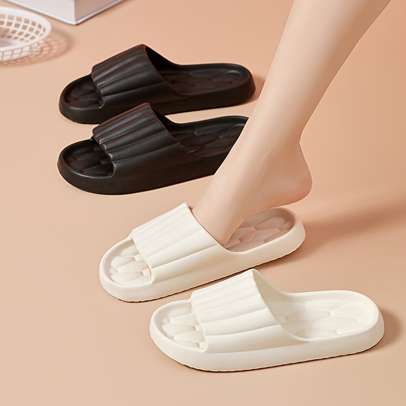 Chanclas suaves de EVA para mujer, antideslizantes, secado rápido, cómodas para la ducha y la playa, color rosa, diseño ligero y transpirable para uso diario, calzado de secado rápido, zapatos sin cordones casuales, suela antideslizante, pantuflas para b