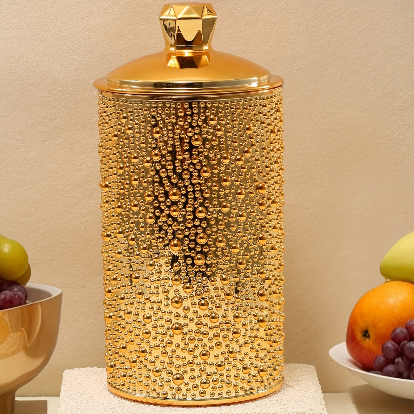 Paquete de 3 frascos de vidrio de estilo europeo de lujo, resistentes y herméticos, con cepillo de limpieza para nueces, granos, frijoles de café y especias.