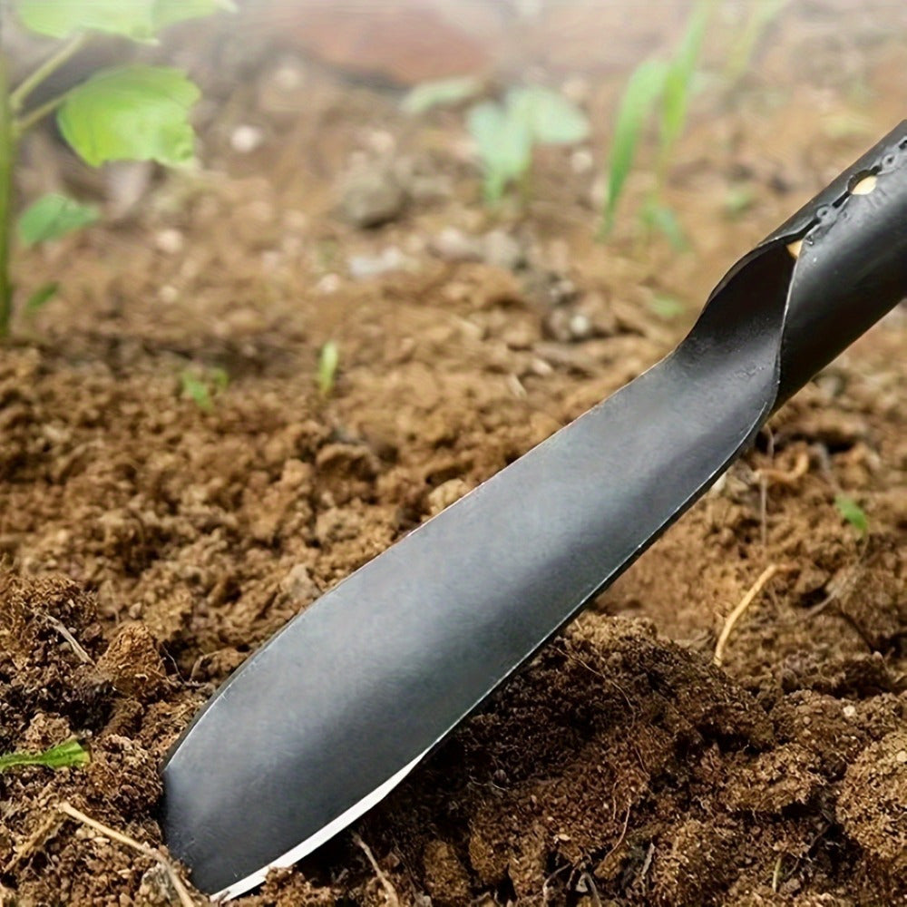 Par de Pala de Jardinería de Metal - para Cavar, Trasplantar, Plantar y Desmalezar - No Requiere Electricidad - Estructura de Metal Robusta