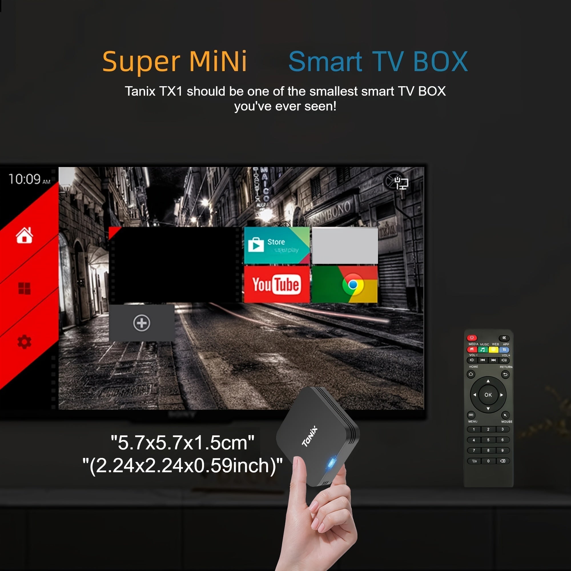 Nueva actualización de Tanix TX1 Ultra Mini Smart Network Set-Top Box con Android 10, compatible con 4K Full HD WiFi, procesador cuadricore ALLWINNER H313, dispositivo de transmisión de streaming para interacción de múltiples pantallas, ideal para uso en
