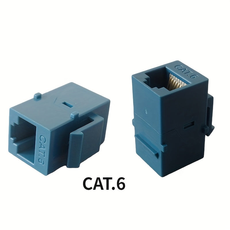 20 Piezas Adaptadores Ethernet RJ45 Azules CAT6 10Gbps, Macho a Macho Transferencia de Datos Alta Velocidad, Control por App Inteligente, Sin Necesidad de Fuente Externa para Computadoras, Smartphones, Tabletas, Uso en Hogar y Oficina, Conectividad Red,