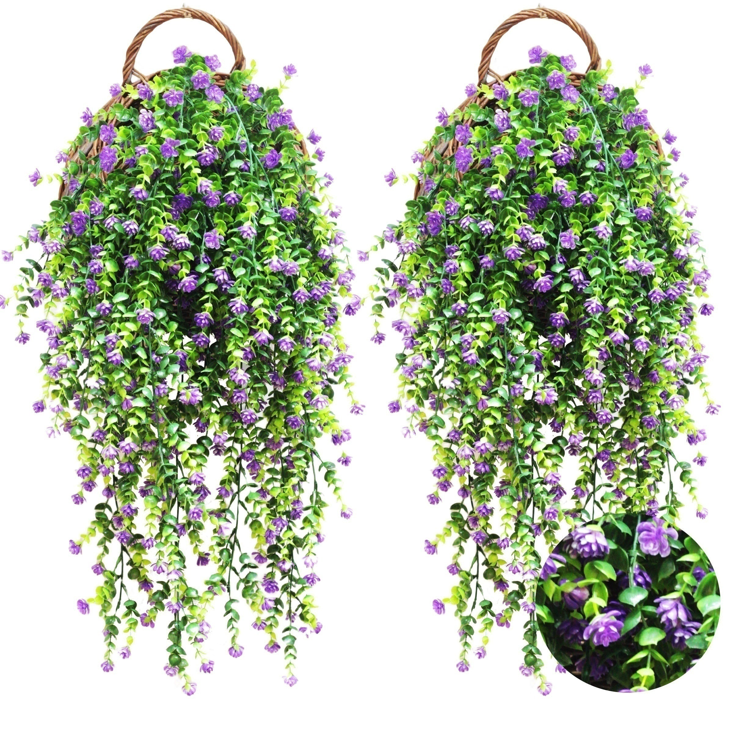 Conjunto de 4, plantas de seguimiento sintéticas diseñadas para imitar hojas de eucalipto, adecuadas para uso al aire libre, resistentes a la radiación UV, ideales para decorar escenas, habitaciones y hogares.