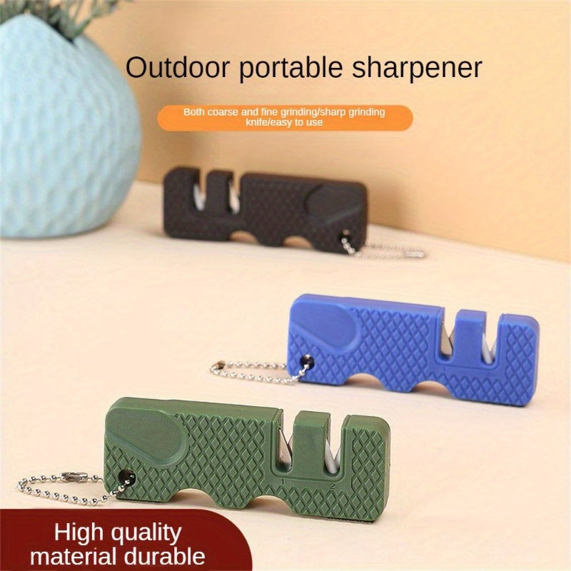 Afilar cuchillos portátiles de doble cara - Herramienta de cocina multifuncional manual para afilar cuchillos y frutas, material PP duradero, sin carga, no necesita batería, accesorios de cocina
