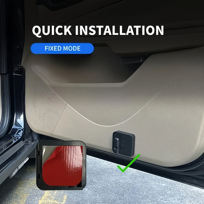 Paquete de 2 luces de bienvenida para puertas de coche LED fáciles de instalar, adecuadas para varios vehículos, coche, SUV, camión, equipo universal de moda, sin batería.
