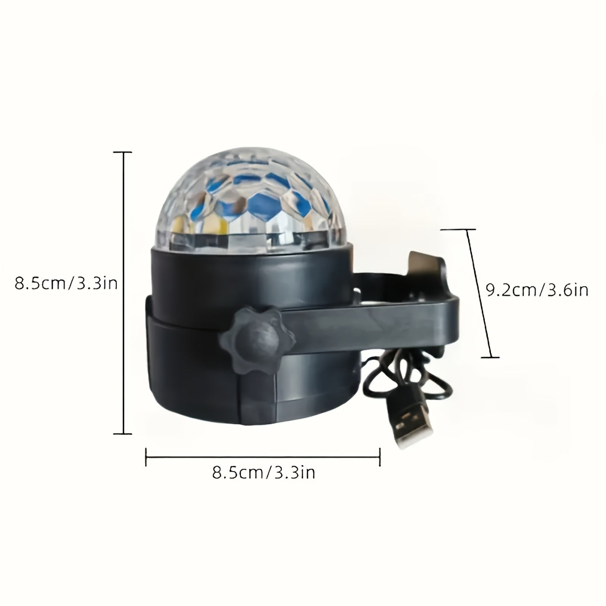 Luces LED de bola mágica para discoteca - 2 piezas, control por voz, multicolor, para escenario, con alimentación USB, control remoto inalámbrico, para hogar, KTV, bodas, estudios de baile - decoración para fiestas DJ sin batería