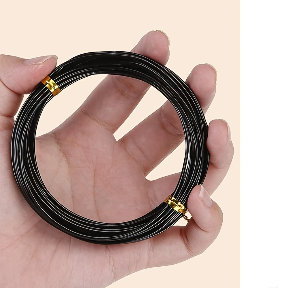5 rollos de alambre para bonsái y kit de herramientas, incluye 164 pies de alambre para árboles en tamaños de 1mm, 1.5mm y 2mm de aluminio. Ideal para bonsáis de interior