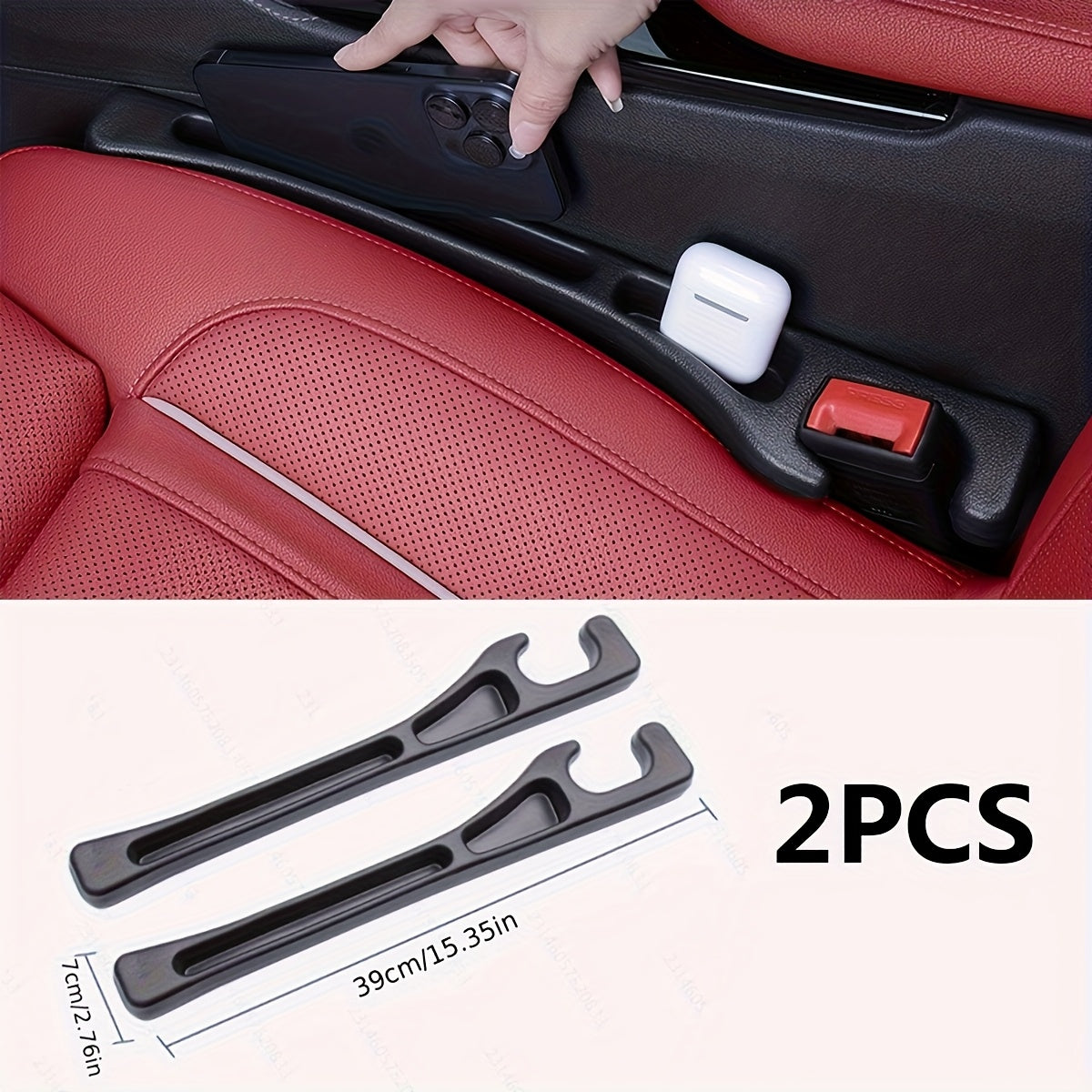 2 piezas, organizador de relleno de huecos en asientos de coche, anti-caída, caja de almacenamiento multifuncional para un interior ordenado, organización de pequeños artículos, material plástico, almacenamiento de coche.