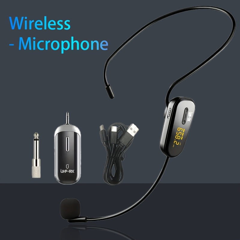 Sistema de micrófono inalámbrico JYX U-200 con pantalla LED, USB-C y conector de 3,5 mm, sonido claro y original de alta calidad, adecuado para fitness, enseñanza, actuaciones, sistemas de sonido y podcasts.