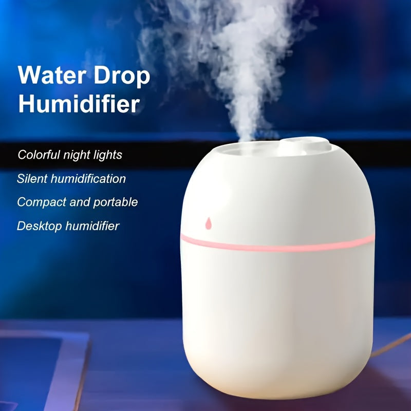 Humidificador y difusor portátil con USB, doble función: pulverizador de niebla con dispensador de fragancia, diseño compacto para hogar, oficina o escritorio, opciones en blanco y rosa, humidificador para el hogar, electrodoméstico moderno y elegante, a
