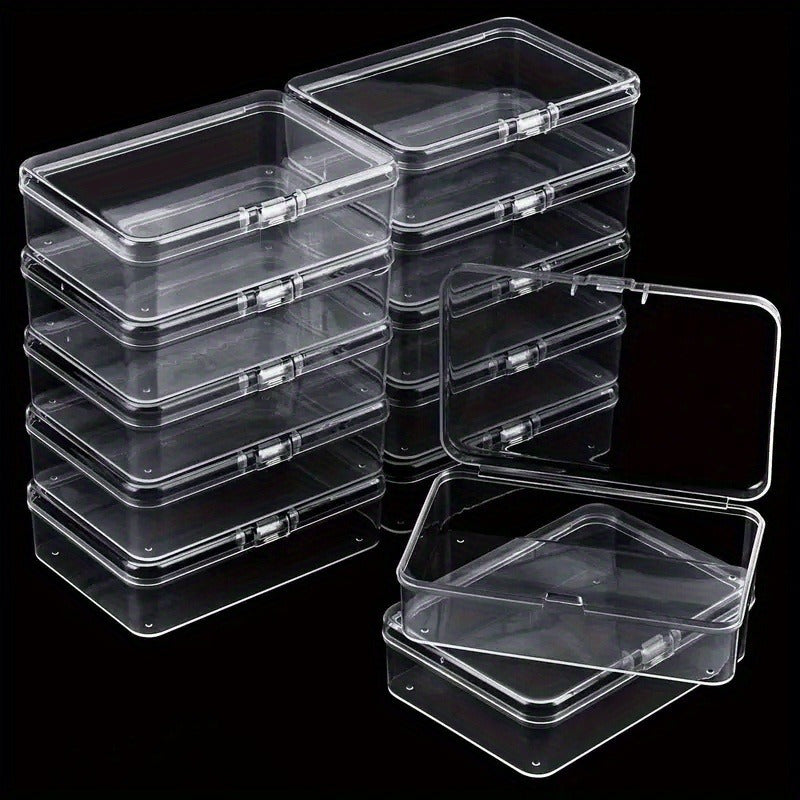 28 piezas de cajas de almacenamiento plásticas transparentes con tapa, organizadores duraderos para cosméticos, snacks, cocina, baño, dormitorio - varios tamaños para organización del hogar, canastas, contenedores y gabinetes