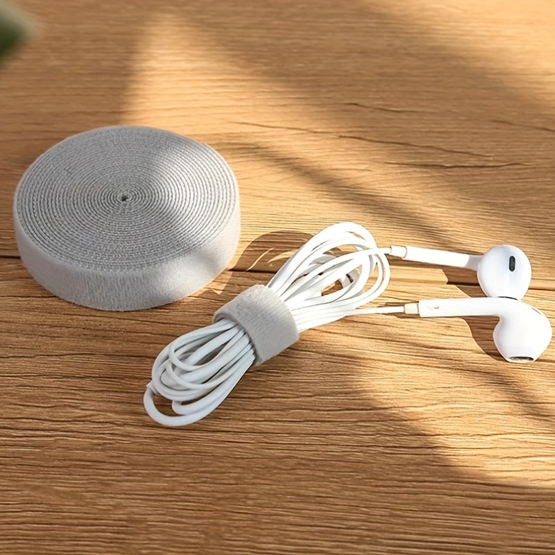 1 Rollo de Cintas de Sujeción Reutilizables - Cinta de Sujeción Multiusos para Organización de Cables, Gestión de Cables y Almacenamiento - No Requiere Batería