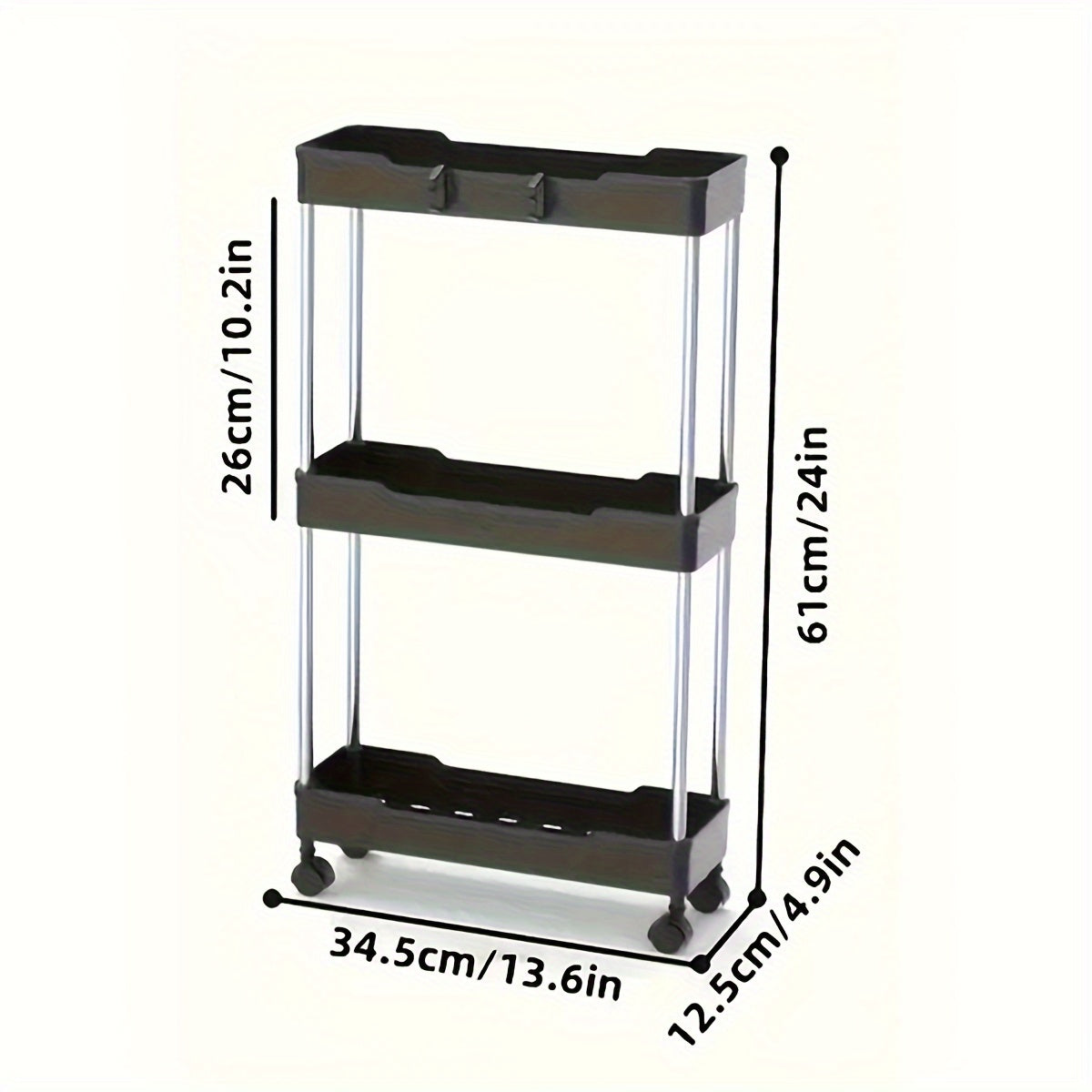 Carrito de Almacenamiento Rodante Multinivel Versátil - Perfecto para Espacios de Baño, Cocina y Sala de Estar