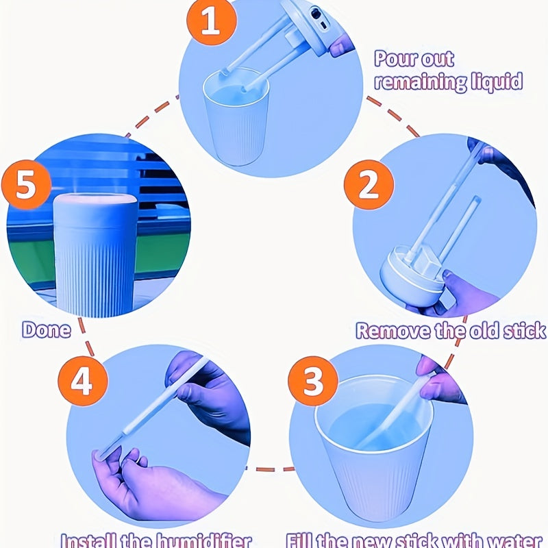 50 unidades de repuestos de filtros de humidificador - Filtro de humidificador mini portátil Filtro de difusor de aire puro Repuesto de mecha de filtro para oficina dormitorio hogar humidificador portátil pequeño difusor