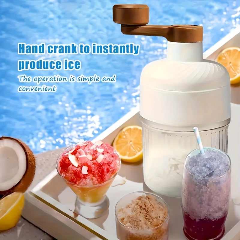 Maquinilla Portátil de Hielo Redondo Manual - Sin Pilas Necesarias, Fácil de Usar y Rápida en el Afeitado del Hielo, Diseño Duradero para Hogar, Fiestas, Postres, Piruletas y Uso Comercial