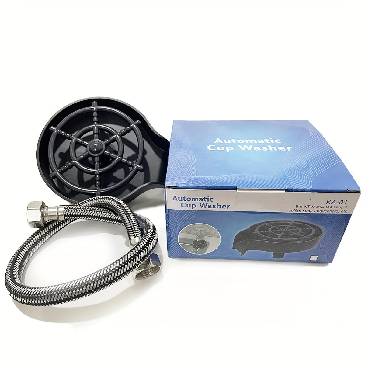 1pc Lavadora de Vidrio y Botellas de Fácil Limpieza con Diseño Innovador de Copa - Accesorio de Grifo de 50cm, Rociador de Alta Presión para Enjuague Rápido, Ahorro de Energía y Agua, Material ABS Duradero - Accesorio de Cocina Perfecto