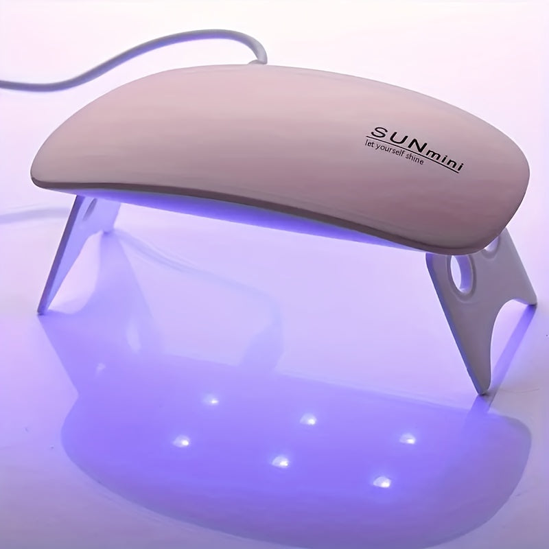 Linterna de secado para uñas - Lámpara portátil USB, diseño compacto para uso doméstico y salón, secado rápido y ergonómica de mano, lámpara para gel