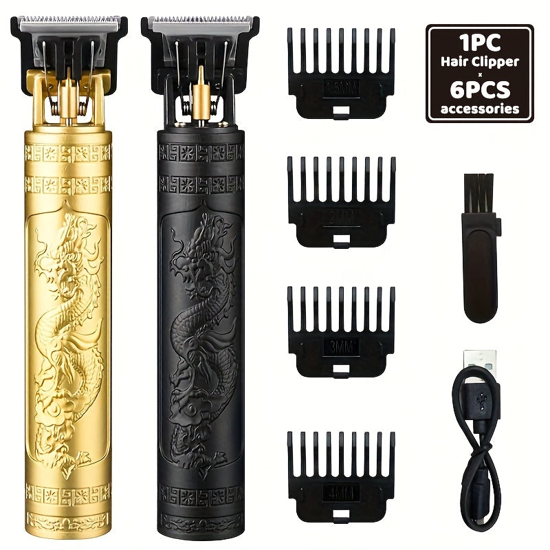 Cortadora de cabello profesional y kit de recortadora de barba, inalámbrica con carga USB, tijeras eléctricas con hoja afilada, voltaje de operación ≤36V, incluye 4 peines guía, para el cuidado personal de hombres