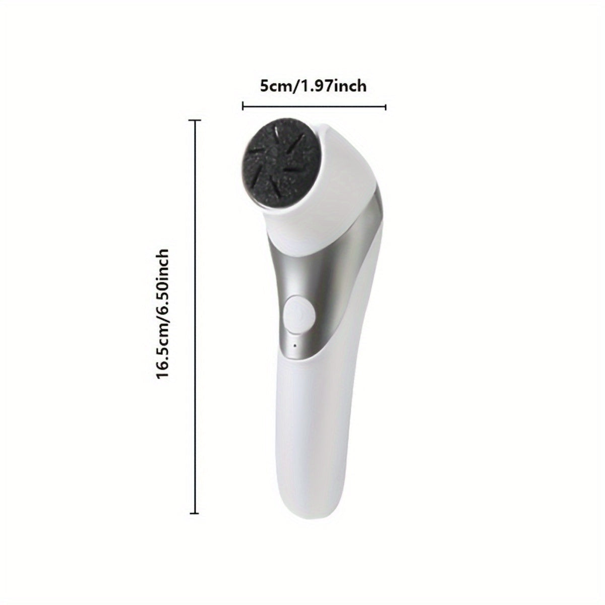 Kit de Cuidado para Pies Portátil con Carga USB - Exfoliador Eléctrico de Dos Cabezales, Herramienta para Pulido y Eliminación de Piel Gruesa en Beige Claro, Cabezas Reemplazables